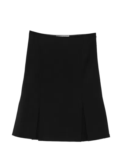 Pre-owned Miu Miu 2000s Pleated Skirt In Black