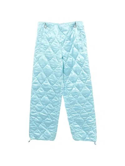 Pre-owned Miu Miu 2000s Quilted Trousers In Blue