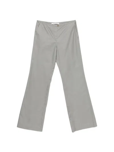 Pre-owned Miu Miu 2000s Straight-leg Trousers In 灰色