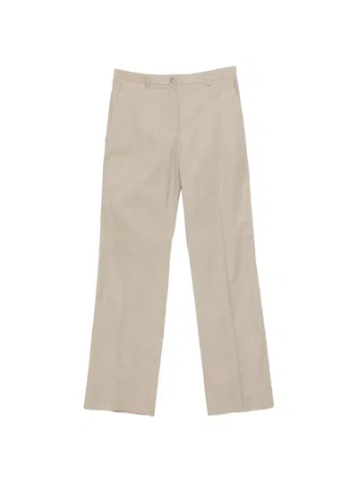 Pre-owned Miu Miu 2000s Straight-leg Trousers In Neutrals