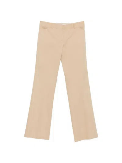 Pre-owned Miu Miu 2000s Straight-leg Trousers In Neutrals