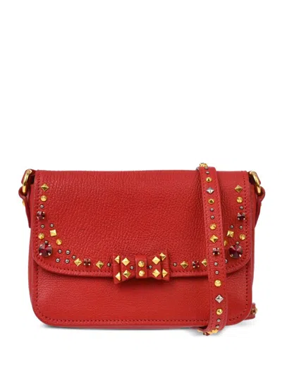 Pre-owned Miu Miu 2000s Studded Crossbody Bag In Red