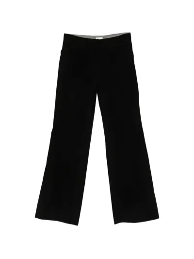 Pre-owned Miu Miu 2000s Velvet Trousers In Black