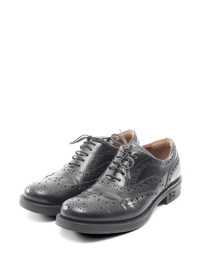 Pre-owned Miu Miu 2000s X Church's Oxford Shoes In Black