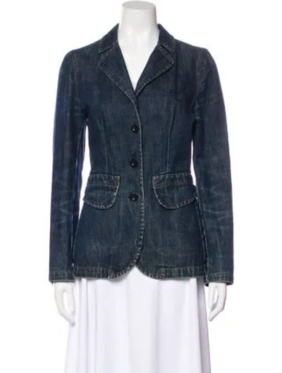 Pre-owned Miu Miu 2001 Denim Jacket In Blue