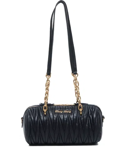 Pre-owned Miu Miu 2010-2020's Cylinder Shoulder Bag In Black