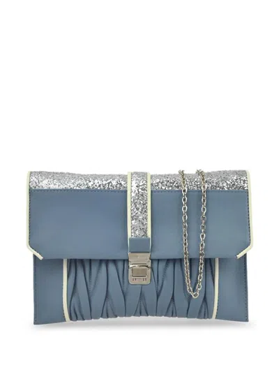 Pre-owned Miu Miu 2010-2020s Matelassé-effect Shoulder Bag In 蓝色