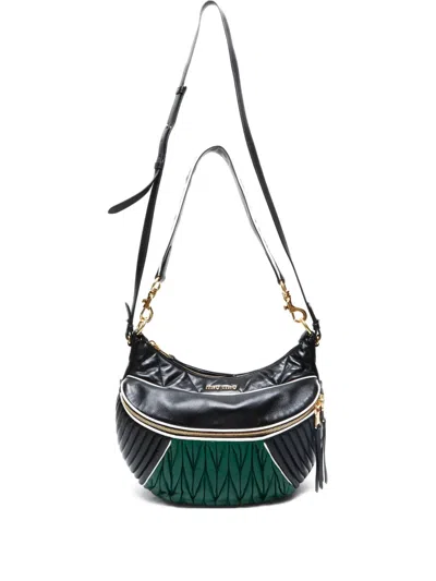 Pre-owned Miu Miu 2010-2020s Matelassé Shoulder Bag In Black