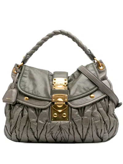 Pre-owned Miu Miu 2010-2024 Matelasse Nappa Coffer Satchel