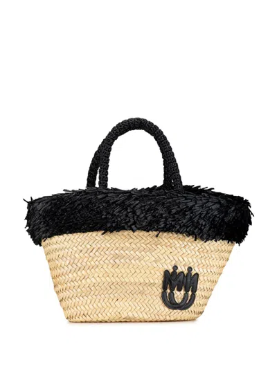 Pre-owned Miu Miu 2010-2024 Raffia Tote Bag In 褐色