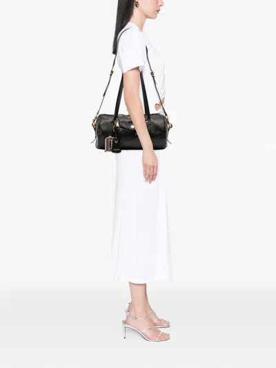 Pre-owned Miu Miu 2010-2025 Grace Lux Top Handle Satchel In Black