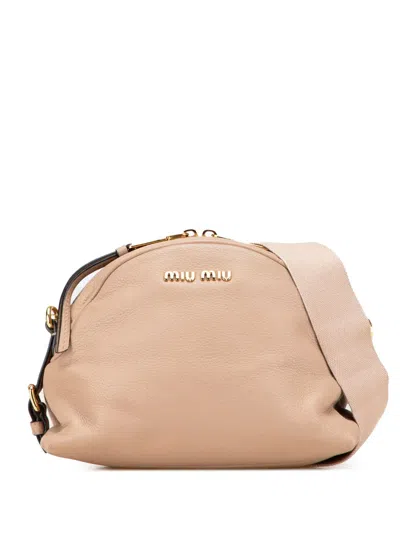 Pre-owned Miu Miu 2010-2025 Leather Crossbody Bag In Brown
