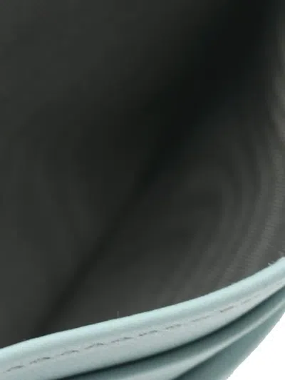 Pre-owned Miu Miu 2010-2025 Leather Matelasse Case Card Holder In Green