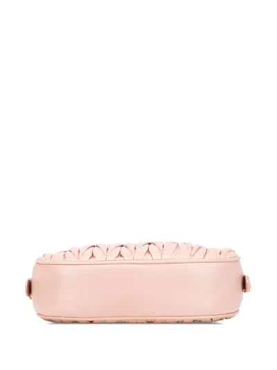 Pre-owned Miu Miu 2010-2025 Matelasse Lambskin Crossbody Bag In Pink