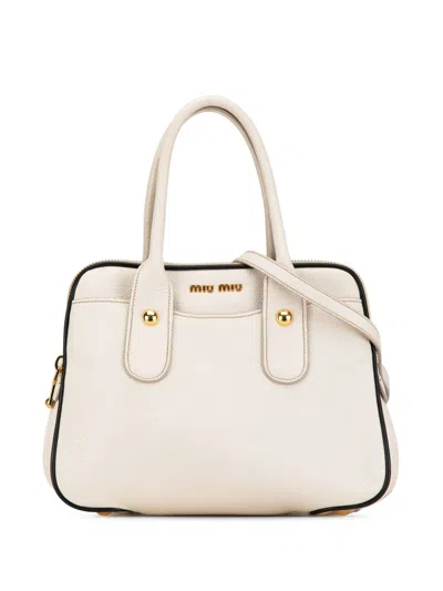 Pre-owned Miu Miu 2010 Leather Satchel In White