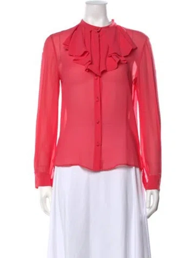 Pre-owned Miu Miu 2010's Long Sleeve Blouse In Pink