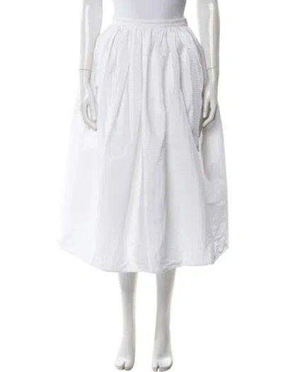 Pre-owned Miu Miu 2010's Midi Length Skirt In White