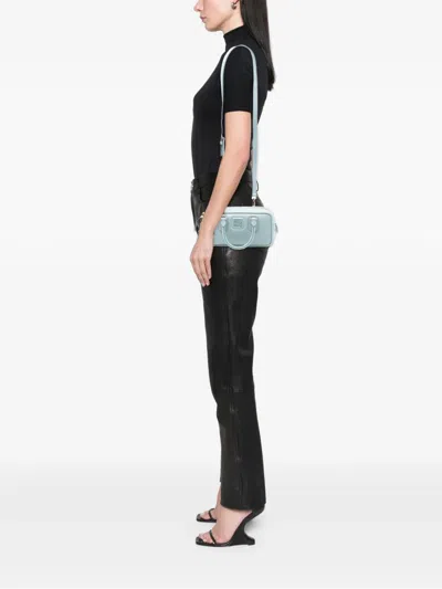 Pre-owned Miu Miu 2010-2025 Leather Arcadie Satchel In Blue