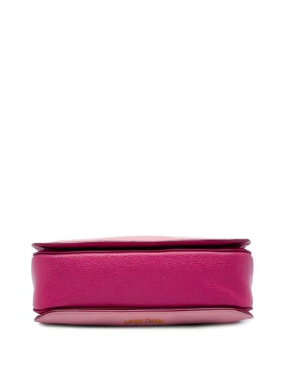 Pre-owned Miu Miu 2010-2026 Bicolor Goatskin Madras Satchel In Pink