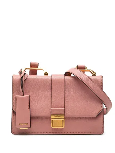 Pre-owned Miu Miu 2010-2026 Goatskin Madras Crossbody Bag In Pink
