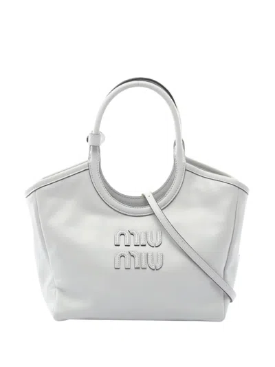 Pre-owned Miu Miu 2010-2026 Leather Ivy Satchel In Blue