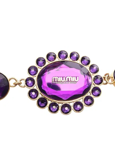 Pre-owned Miu Miu 2010-2026 Matelasse Shoulder Bag In Purple