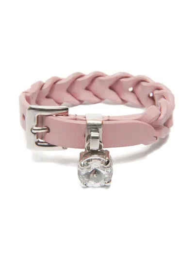 Pre-owned Miu Miu 2010s Braided Bracelet In Pink