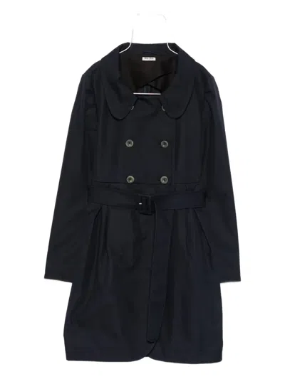 Pre-owned Miu Miu 2010s Double-breasted Belted Coat