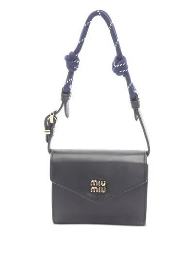 Pre-owned Miu Miu 2010s Leather Coin Purse In Blue