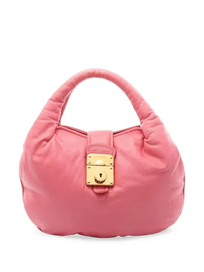 Pre-owned Miu Miu 2010s Leather Handbag In Pink