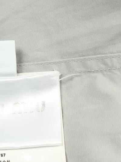 Pre-owned Miu Miu 2010s Logo-embroidered Button-down Cotton Shirt In Grey