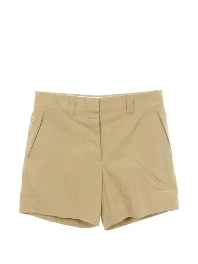 Pre-owned Miu Miu 2010s Logo-embroidered Shorts In Neutral