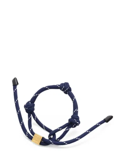 Pre-owned Miu Miu 2010s Logo-plaque Cord Bracelet In Gold