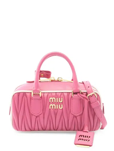 Pre-owned Miu Miu 2010s Matelassé Handbag In Pink