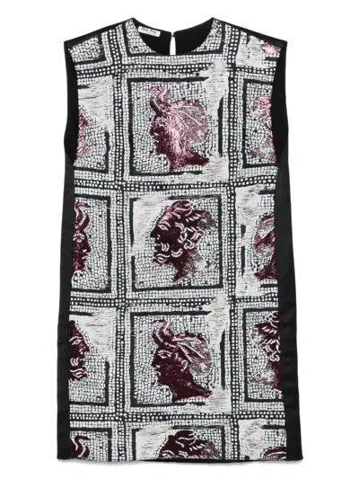 Pre-owned Miu Miu 2010s Monogram-jacquard Mini Dress