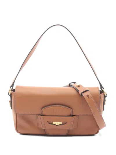 Pre-owned Miu Miu 2010s Penny Leather Handbag In Neutral
