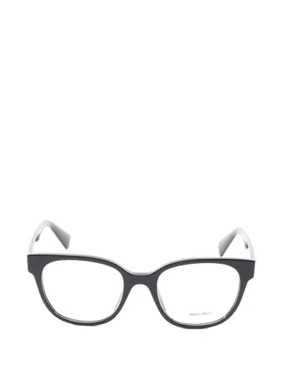 Pre-owned Miu Miu 2010s Rectangle-frame Glasses In Black
