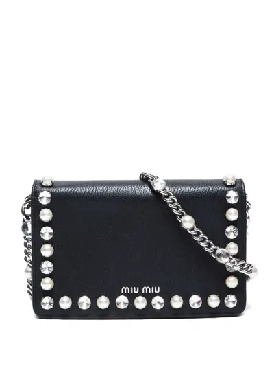 Pre-owned Miu Miu 2010s Rhinestone-embellished Shoulder Bag
