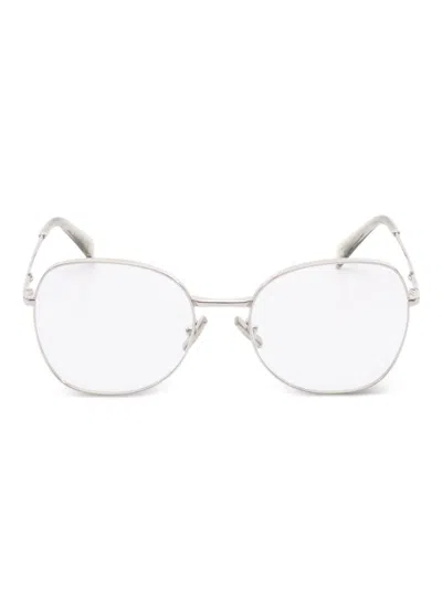 Pre-owned Miu Miu 2010s Round-frame Glasses In Gray