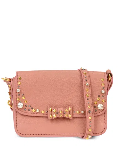 Pre-owned Miu Miu 2010s Studded Crossbody Bag In Pink