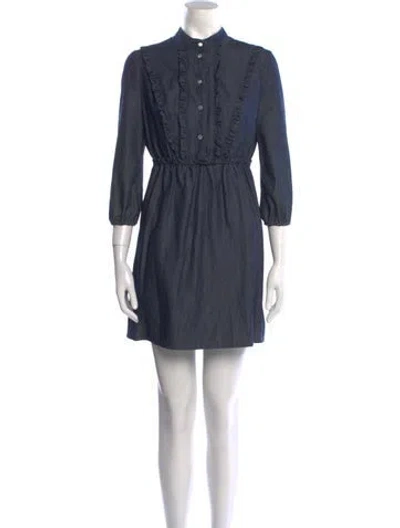 Pre-owned Miu Miu 2011 Mini Dress In Blue