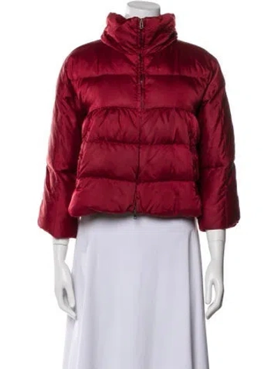 Pre-owned Miu Miu 2011 Nylon Down Jacket In Red