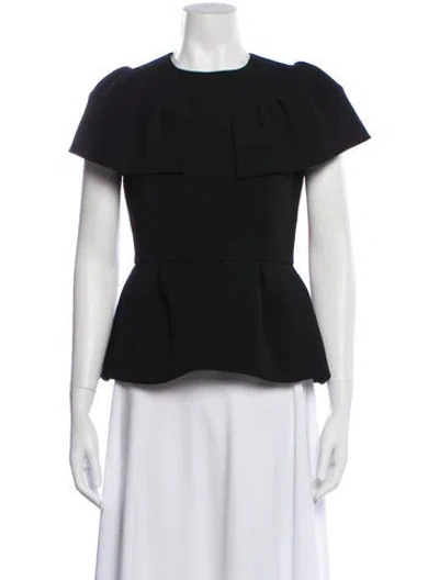 Pre-owned Miu Miu 2012 Crew Neck Top In Black