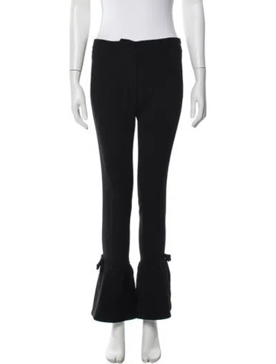 Pre-owned Miu Miu 2012 Flared Pants In Black