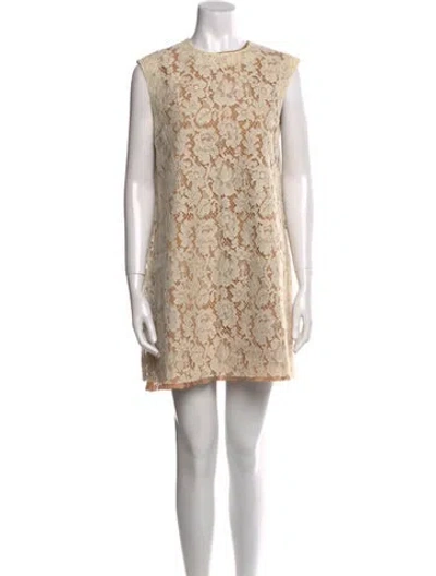 Pre-owned Miu Miu 2012 Mini Dress In Neutral