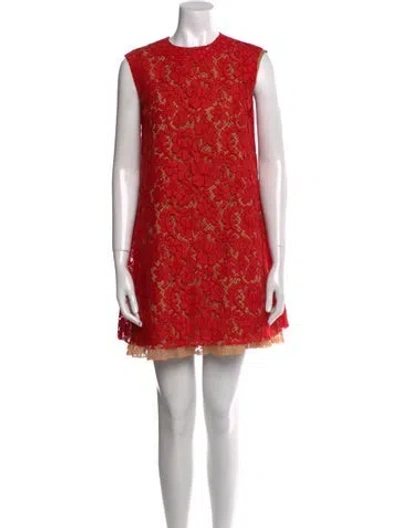 Pre-owned Miu Miu 2012 Mini Dress In Red
