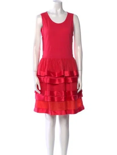 Pre-owned Miu Miu 2012 Mini Dress In Red