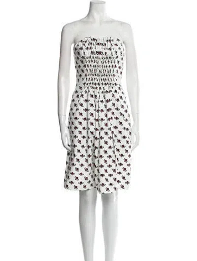 Pre-owned Miu Miu 2012 Mini Dress In White