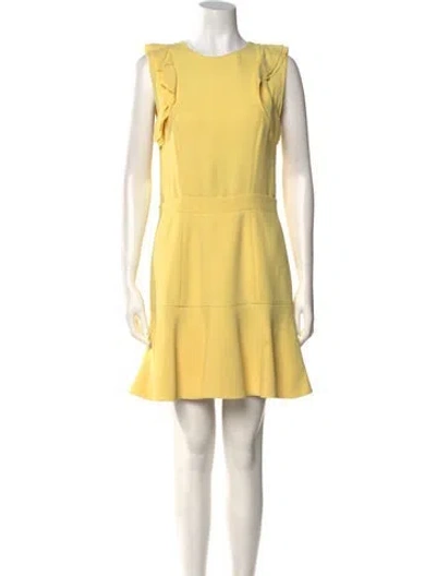 Pre-owned Miu Miu 2012 Mini Dress In Yellow