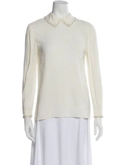 Pre-owned Miu Miu 2012 Silk Blouse In Neutral